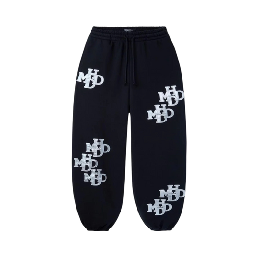Happy Memories Dont Die Scrunch Patch Sweatpants Black/Silver