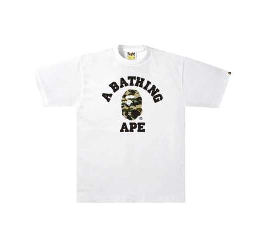 Bape 1st Camo College T-Shirt White/Black