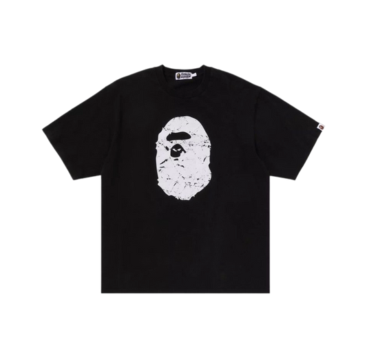 Bape Heavy Washed Ape Head Relaxed Fit T-Shirt Black