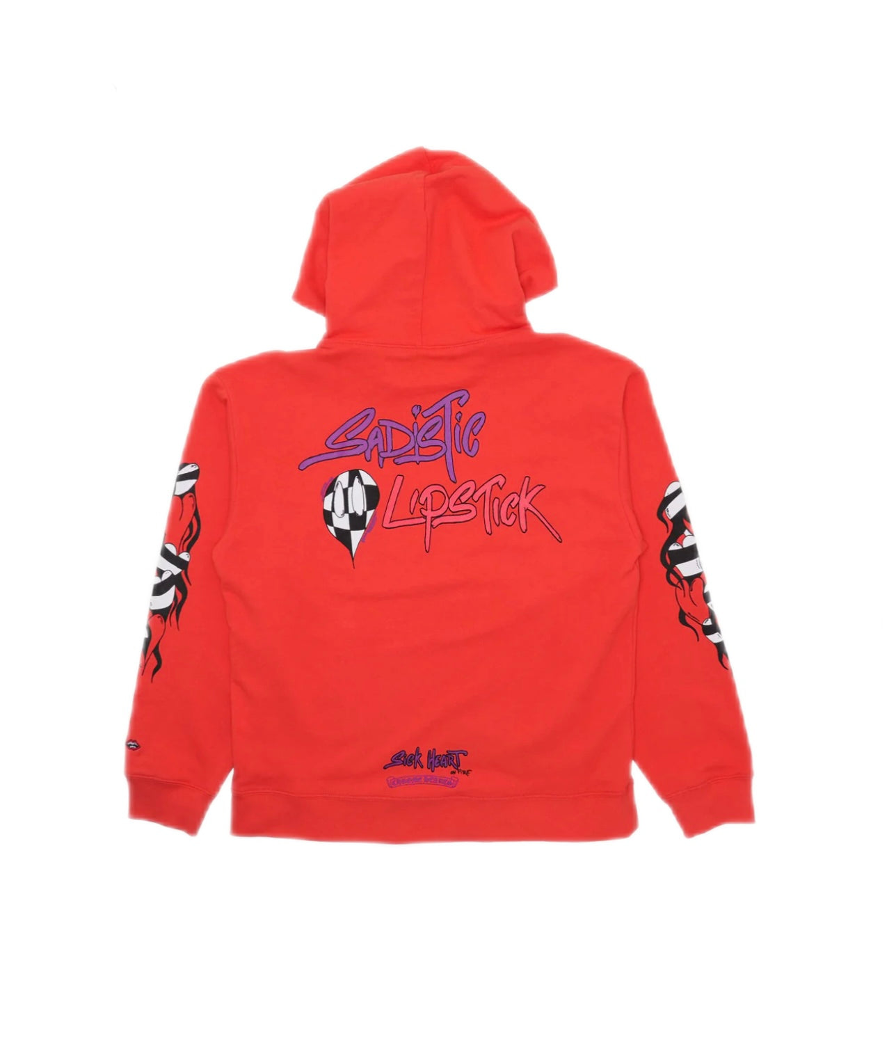 Chrome Hearts Matty Boy Sadistic Lipstick Hoodie Red