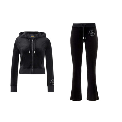 Bottega Desires Velour Set Black Womens