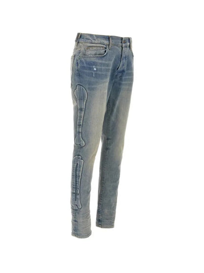 Amiri Jeans Light Wash 3D Bones