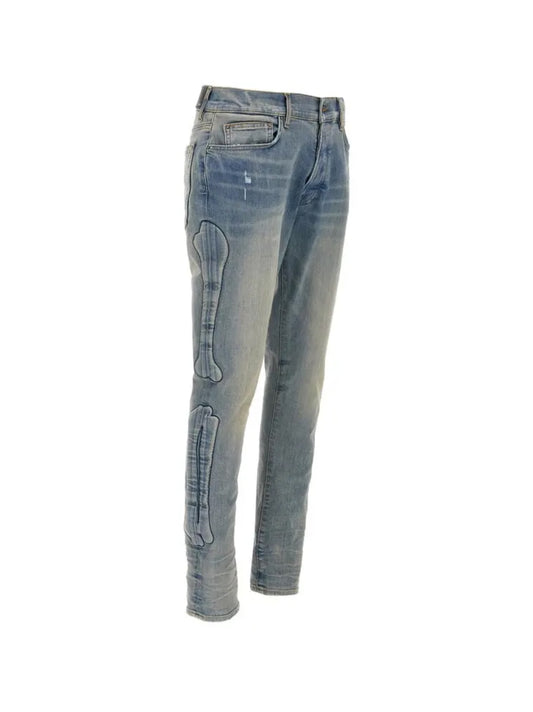 Amiri Jeans Light Wash 3D Bones