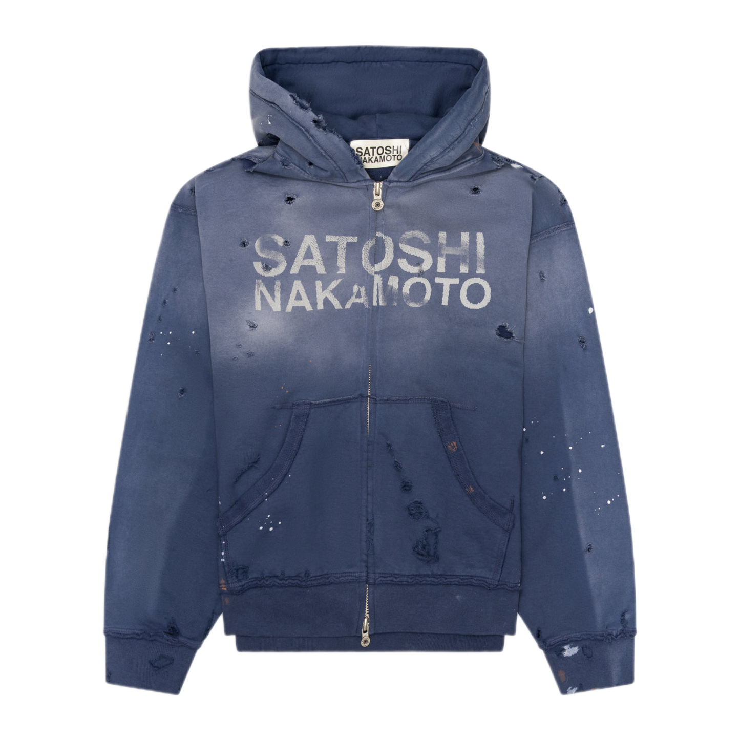 Satoshi Nakamoto Luke Fleece Zip-Up Blue