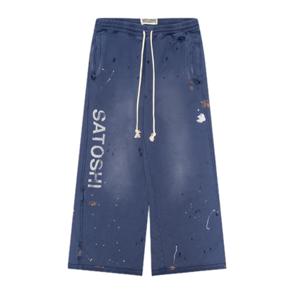 Satoshi Nakamoto Luke Fleece Sweatpants Blue