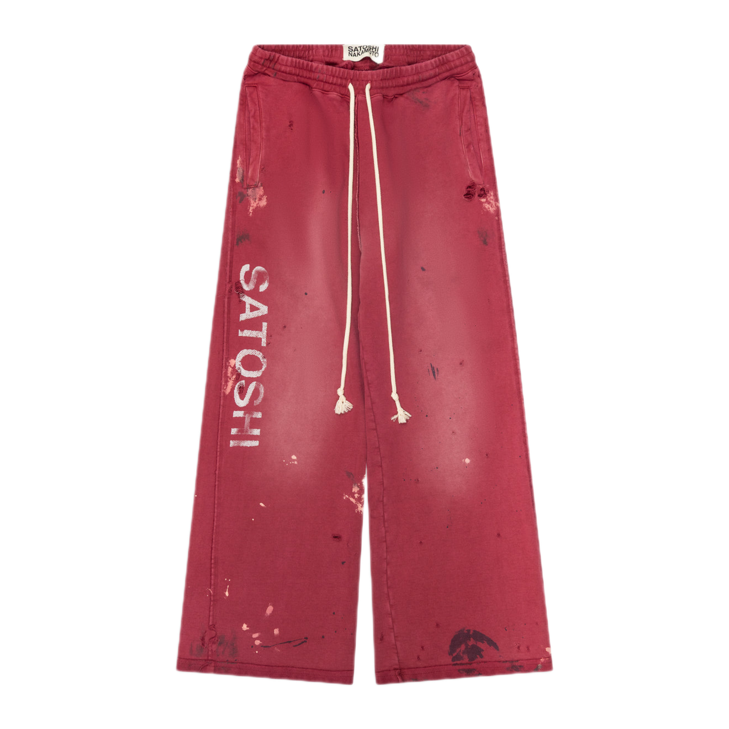 Satoshi Nakamoto Luke Fleece Sweatpants Red