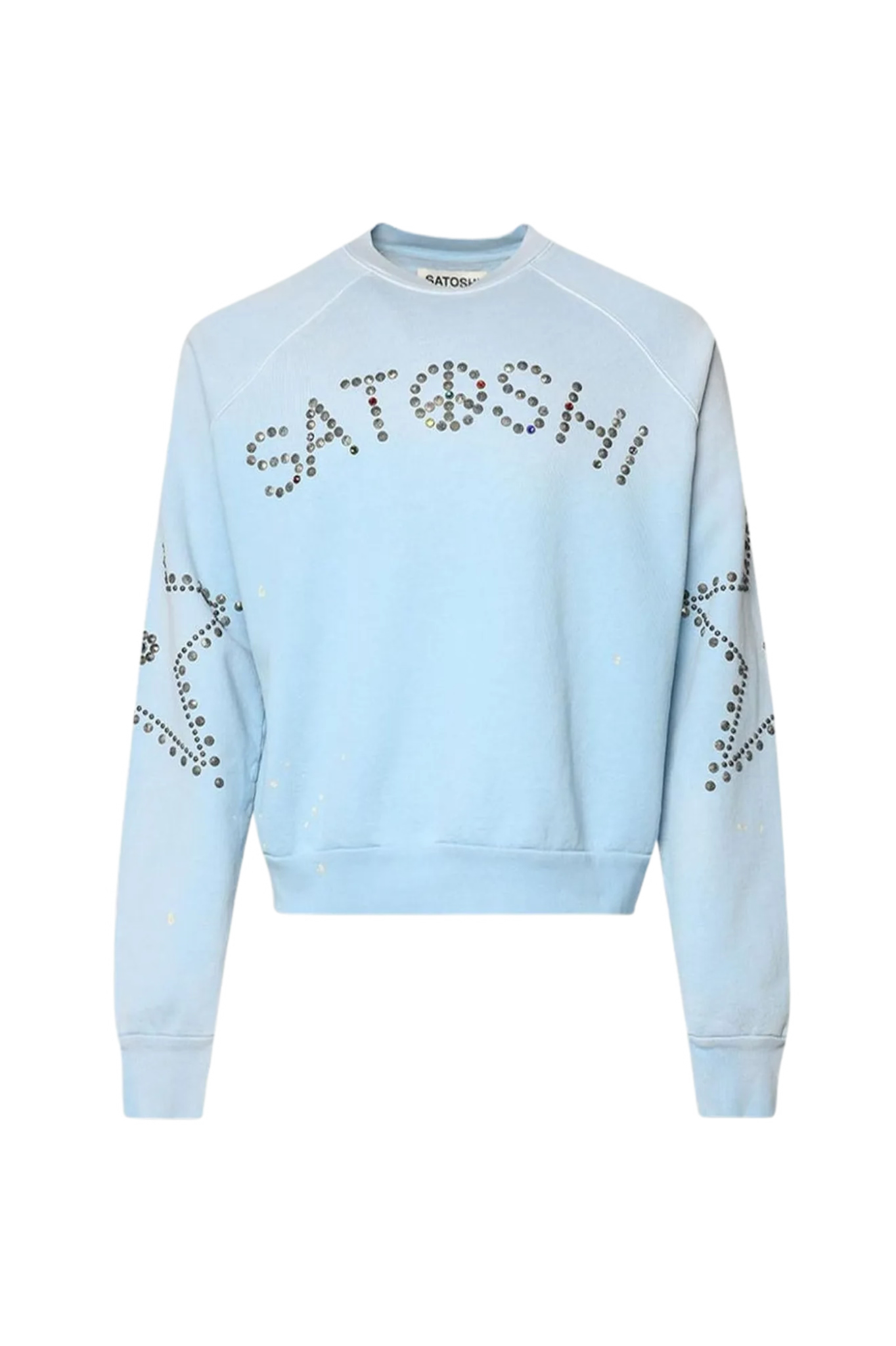Satoshi Nakamoto Star Studded Crewneck Light Blue