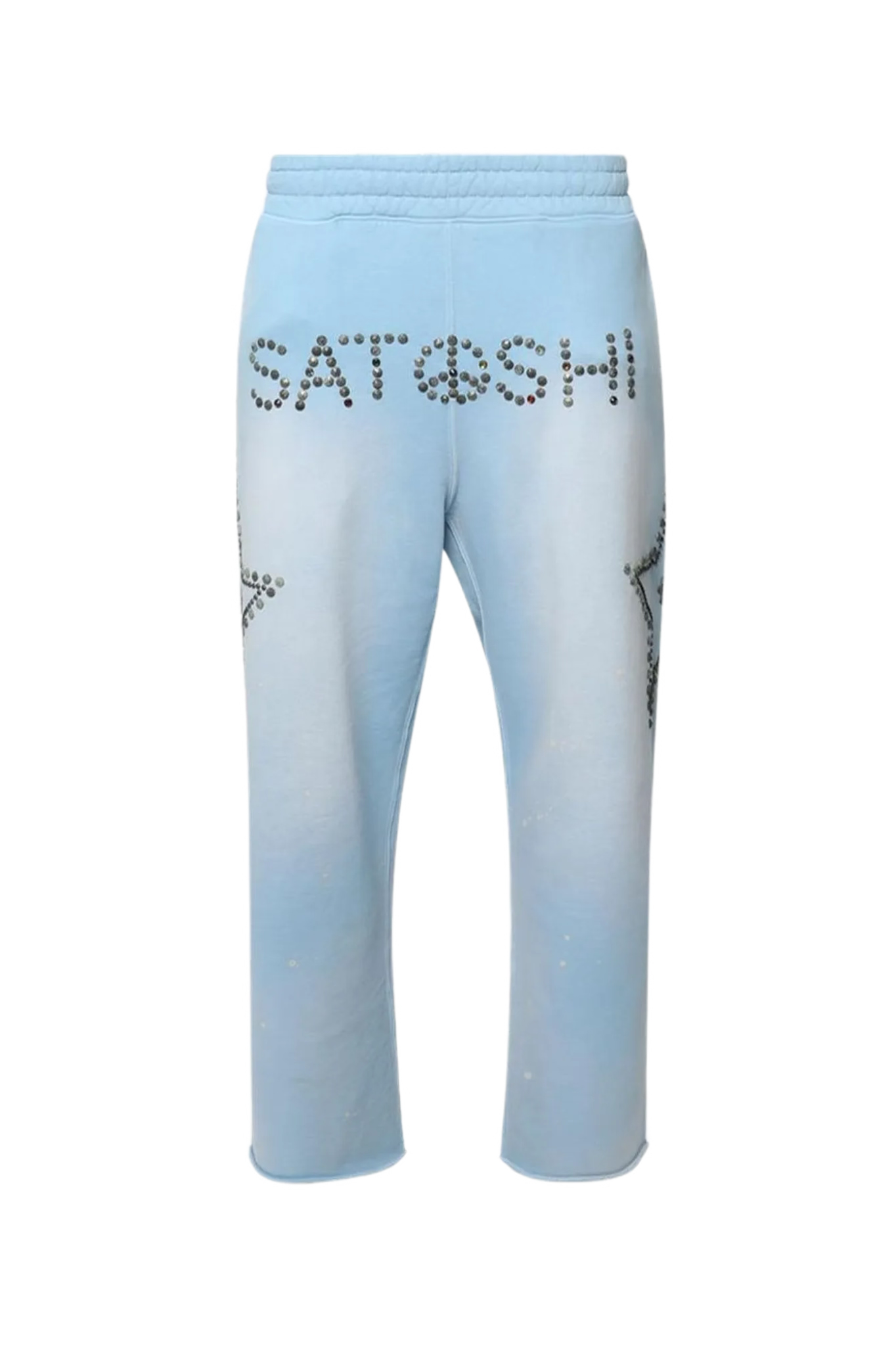 Satoshi Nakamoto Star Studded Sweatpants Light Blue