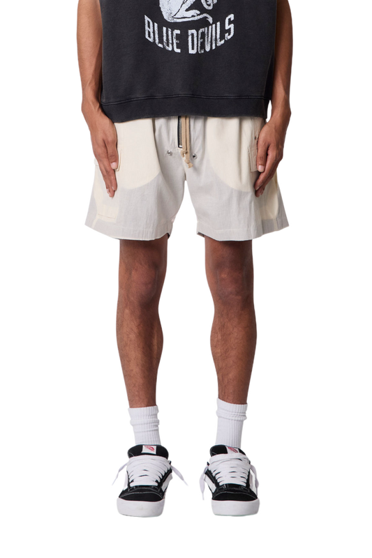 MNML Mesh Mud Cargo Shorts Cream