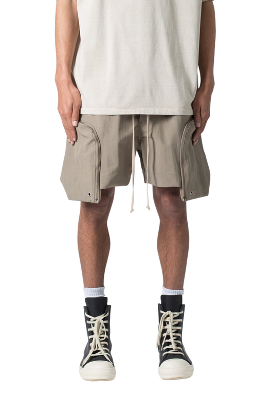 MNML Front Pocket Geo Shorts Olive