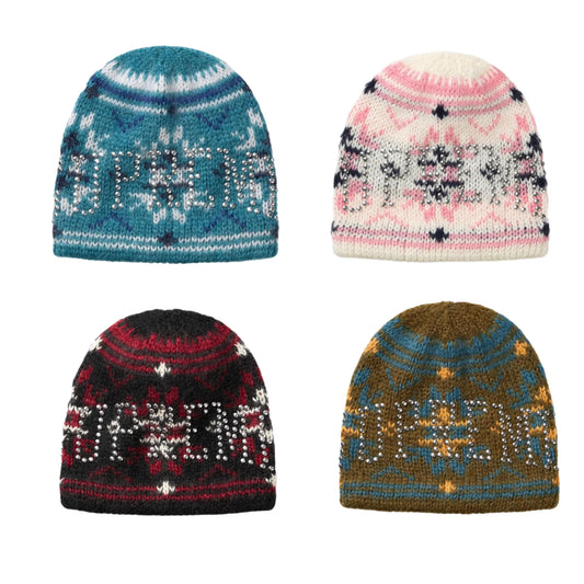 Supreme Studded Fair Isle Beanie