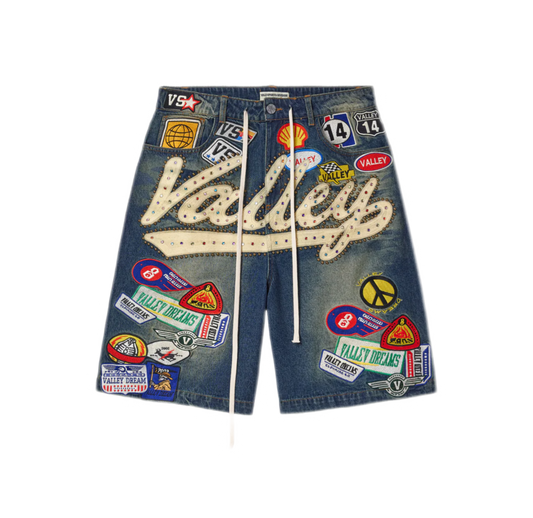 Vale Forever 1980s Jean Shorts Blue