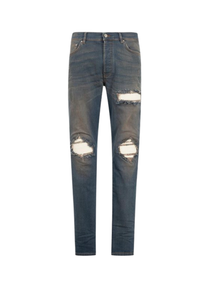 Amiri Jeans MX1 Ultrasuede White Patch Dark Dust