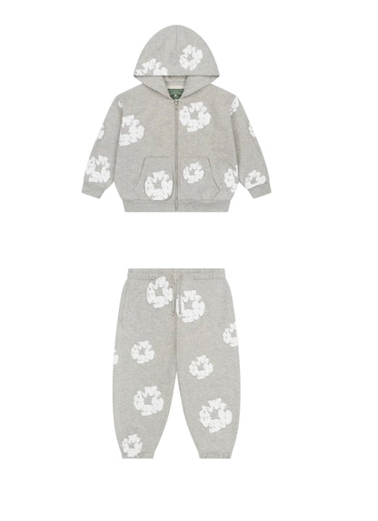 Denim Tears Cotton Wreath Kids Set Grey