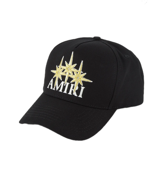 Amiri Starburst Canvas Baseball Hat Black/Yellow