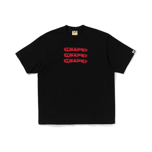 Bape Pin Logo Relaxed Fit T-Shirt Black/Red