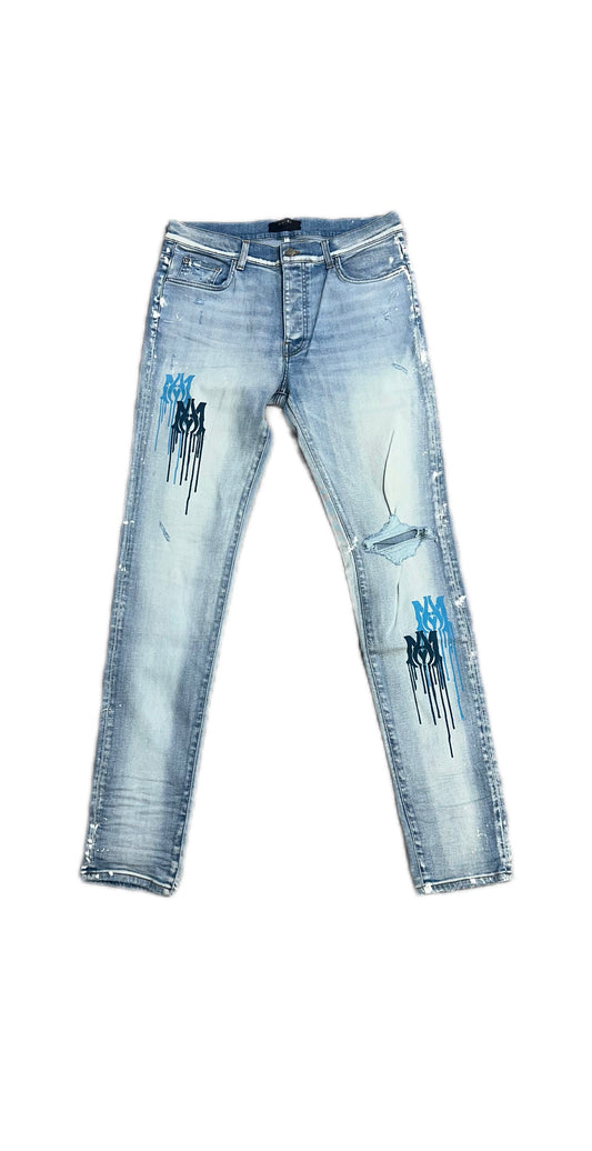 Amiri Jeans MA Drip Light Indigo