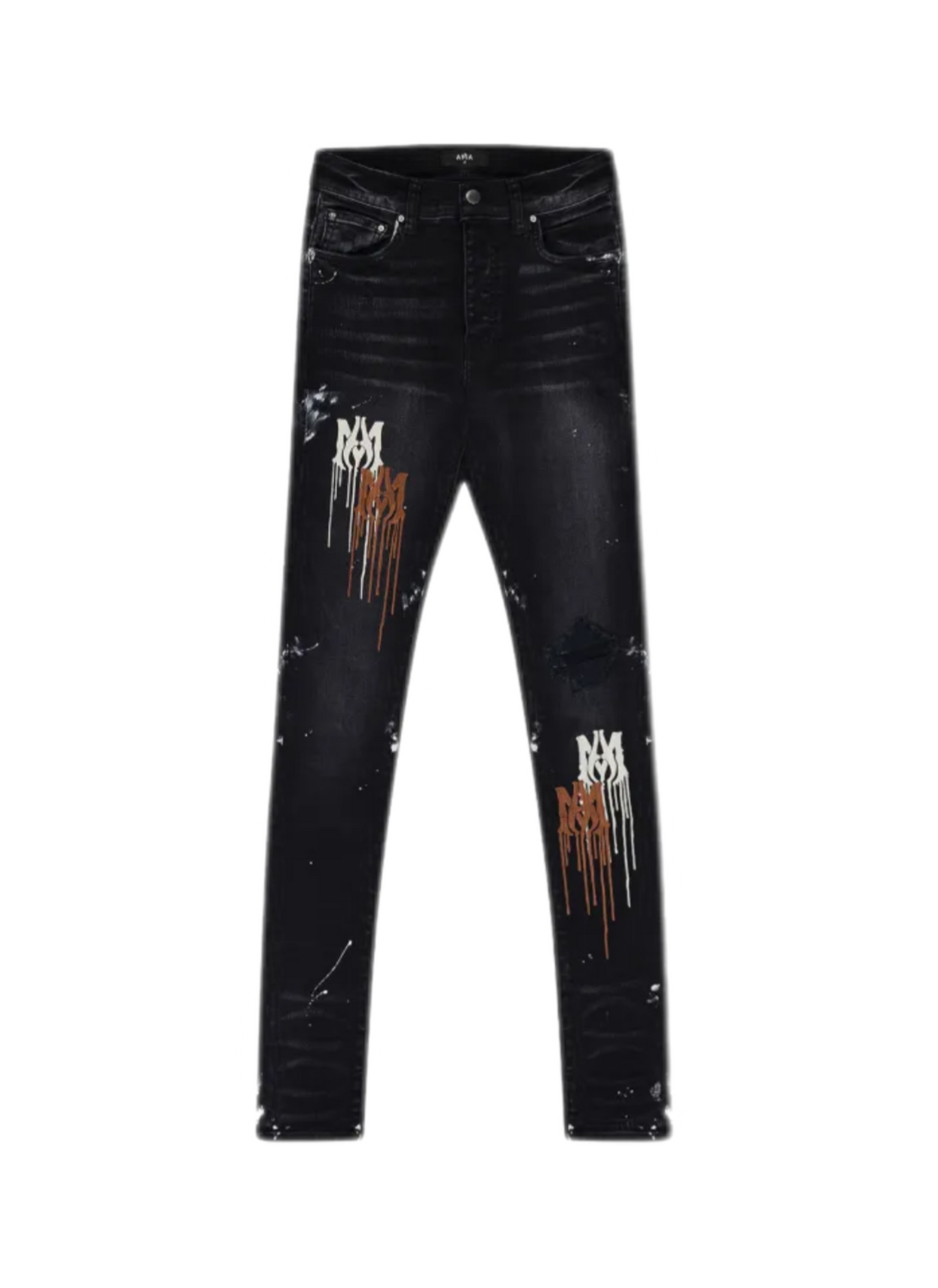 Amiri Jeans MA Drip Aged Black