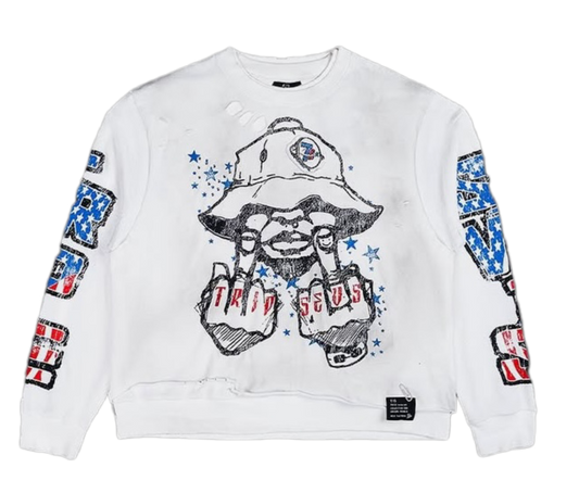 Triple Seven Trade War Long Sleeve White