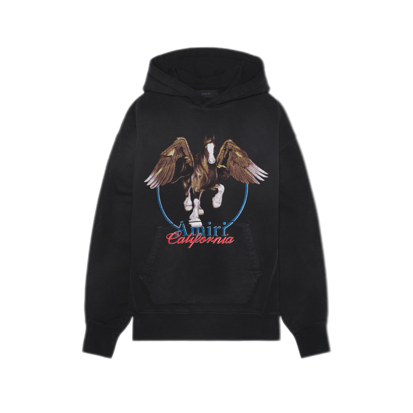 Amiri Vintage Wash Pegasus Hoodie Black