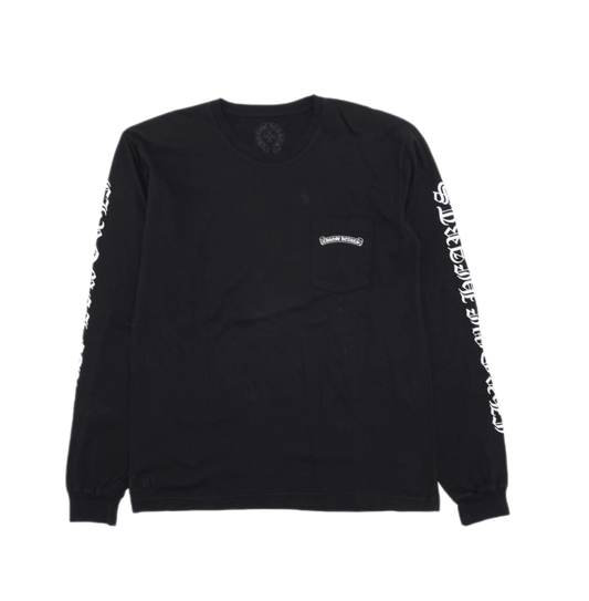Chrome Hearts Scroll Logo Pocket Long Sleeve Black