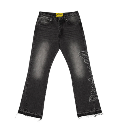 Godspeed OG Logo Flared Stichted Jean Grey Wash