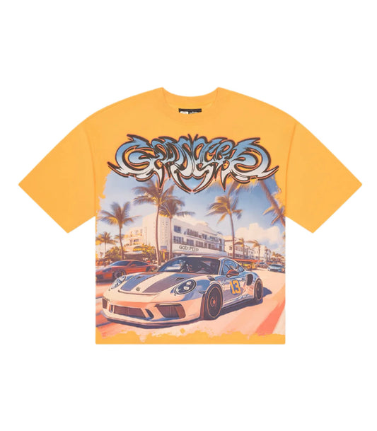 Godspeed Car Meet Miami T-Shirt Yellow