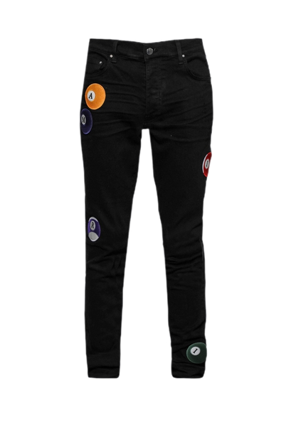 Amiri Jeans Pool Ball Black