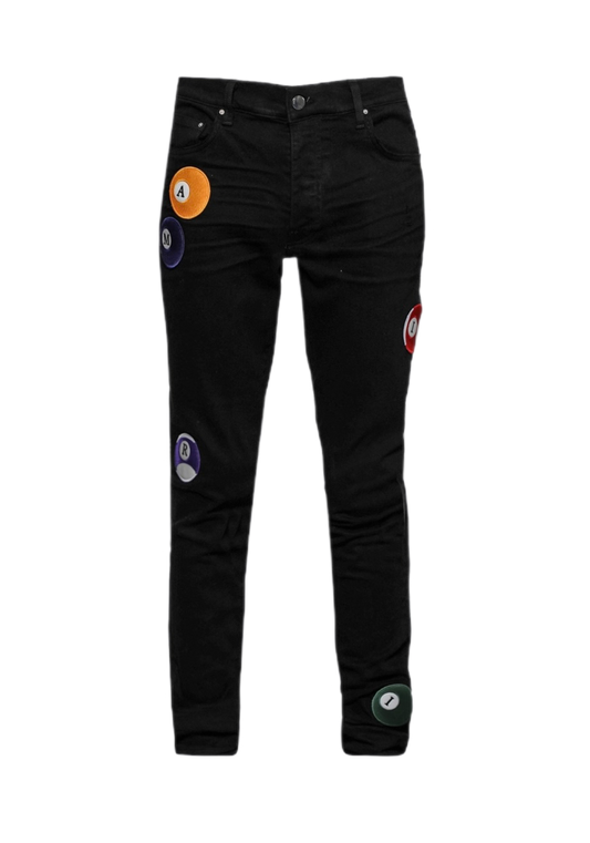 Amiri Jeans Pool Ball Black