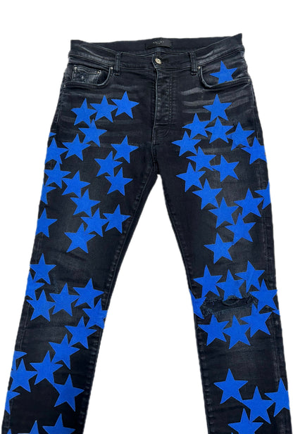 Amiri Jeans Chemist Blue Star Aged Black (PREOWNED) Size:32