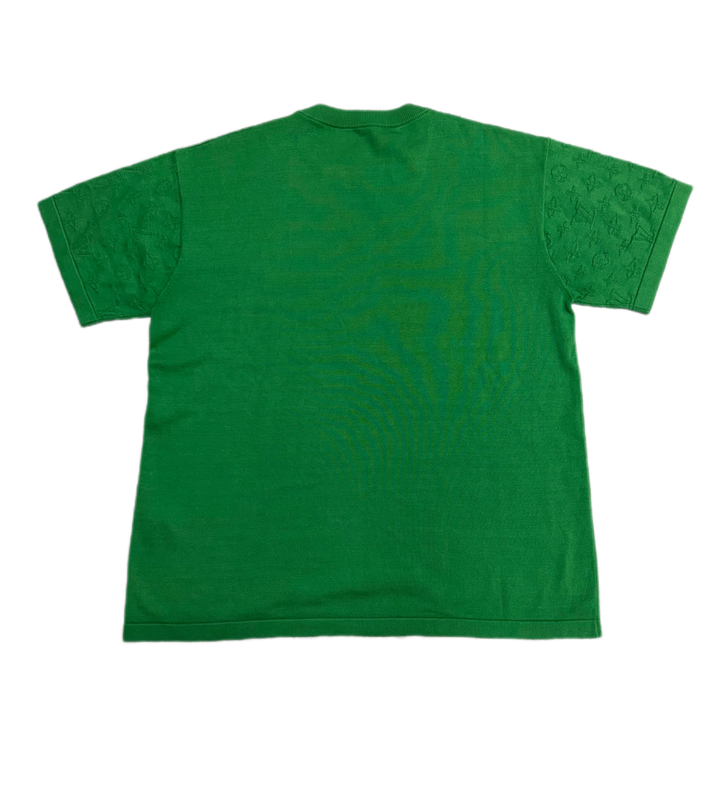 Louis Vuitton Embossed Logo Knit  T-Shirt Green (PREOWNED)