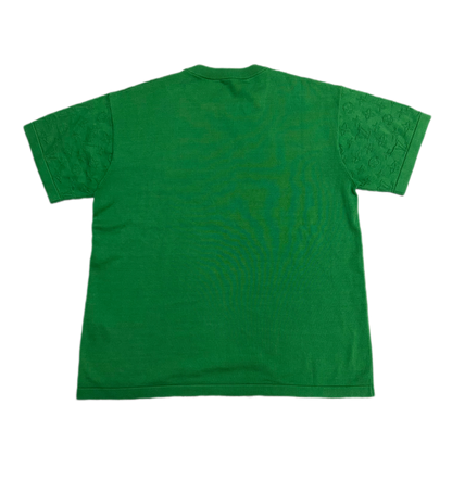 Louis Vuitton Embossed Logo Knit  T-Shirt Green (PREOWNED)