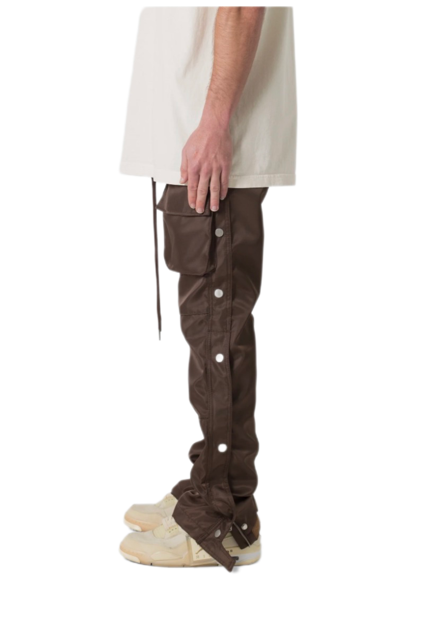 Mnml Snap Front Cargo Pants Brown