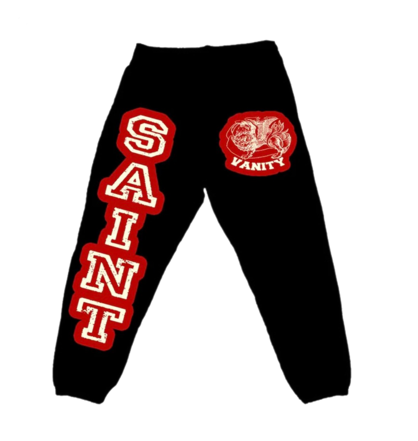 Saint Vanity Varsity Sweatpants Black/Red