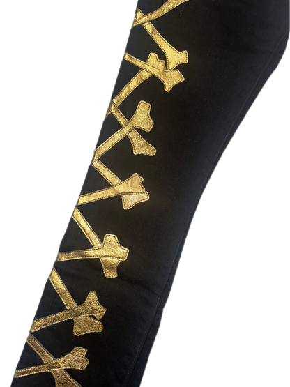 Amiri Jeans Bones Black/Gold