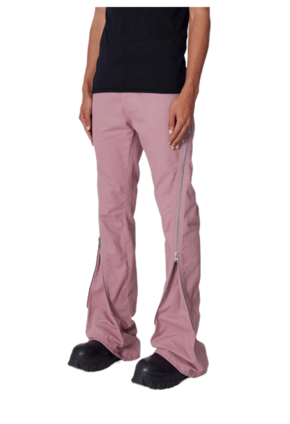 Mnml D519 Zipper Flare Denim Pink