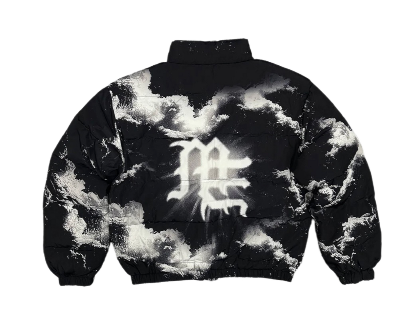 Mixed Emotion Cloud Puffer Jacket Black