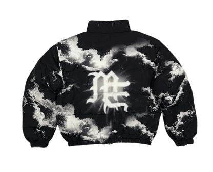 Mixed Emotion Cloud Puffer Jacket Black