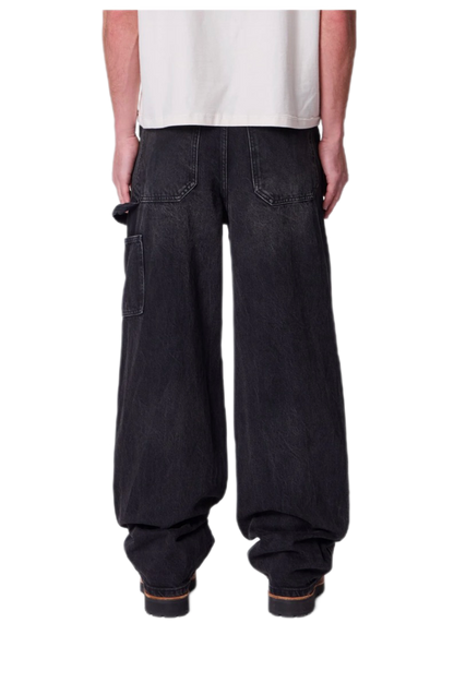 Mnml V734 Western Jewel Denim Pants Washed Black