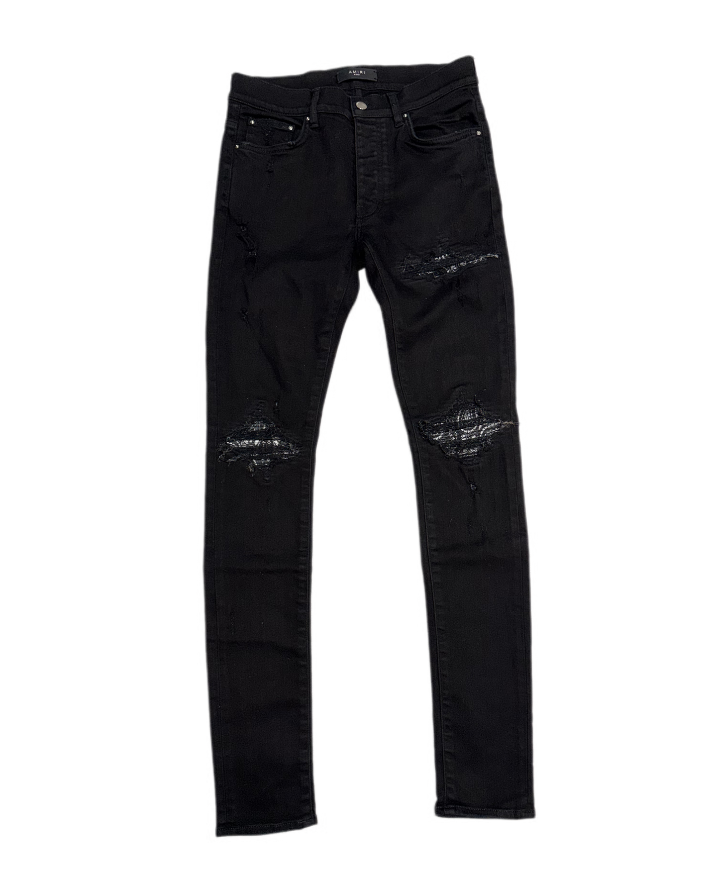 Amiri Jeans MX1 Bandana Black/White Patch Black