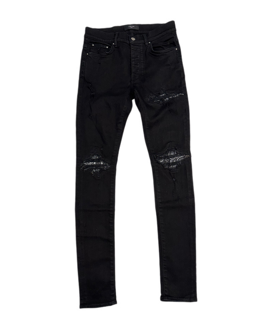 Amiri Jeans MX1 Bandana Black/White Patch Black