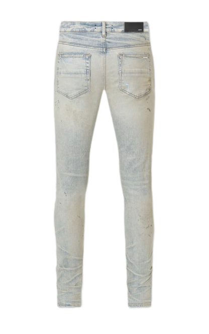 Amiri Jeans MX1 International Bandana Pink Patch Perfect Antique Indigo