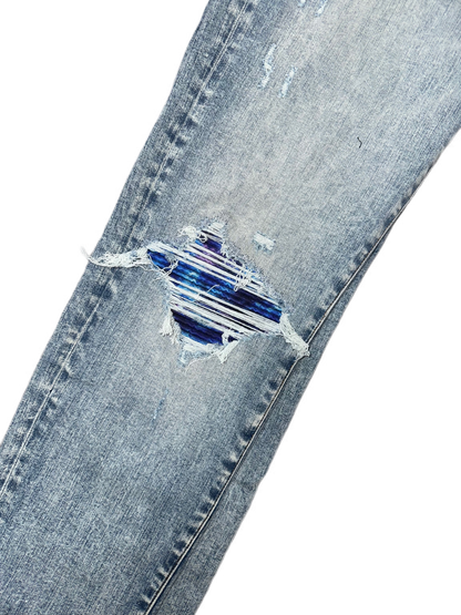 Amiri Jeans MX1 Blue/Purple Tie Dye Patch