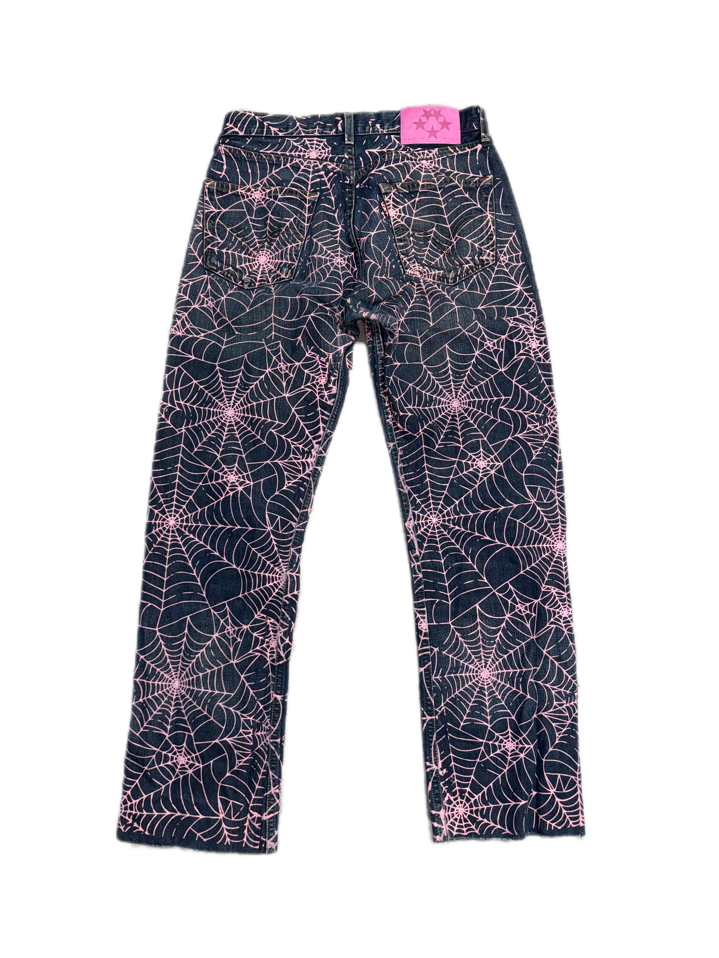 Sp5der Pink Web Jeans Blue (PREOWNED)