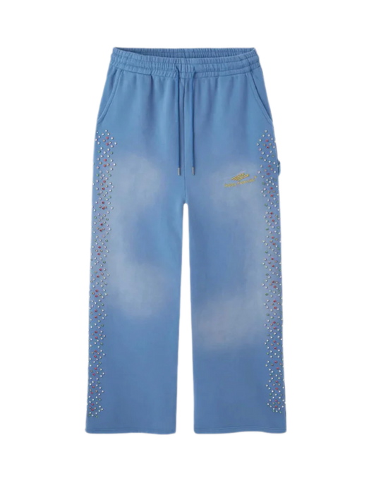 Happy Memories Don't Die Crystal Sweatpants Blue