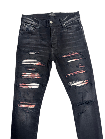 Amiri Jeans Thrasher Tie Dye Aged Black (PREOWNED)
