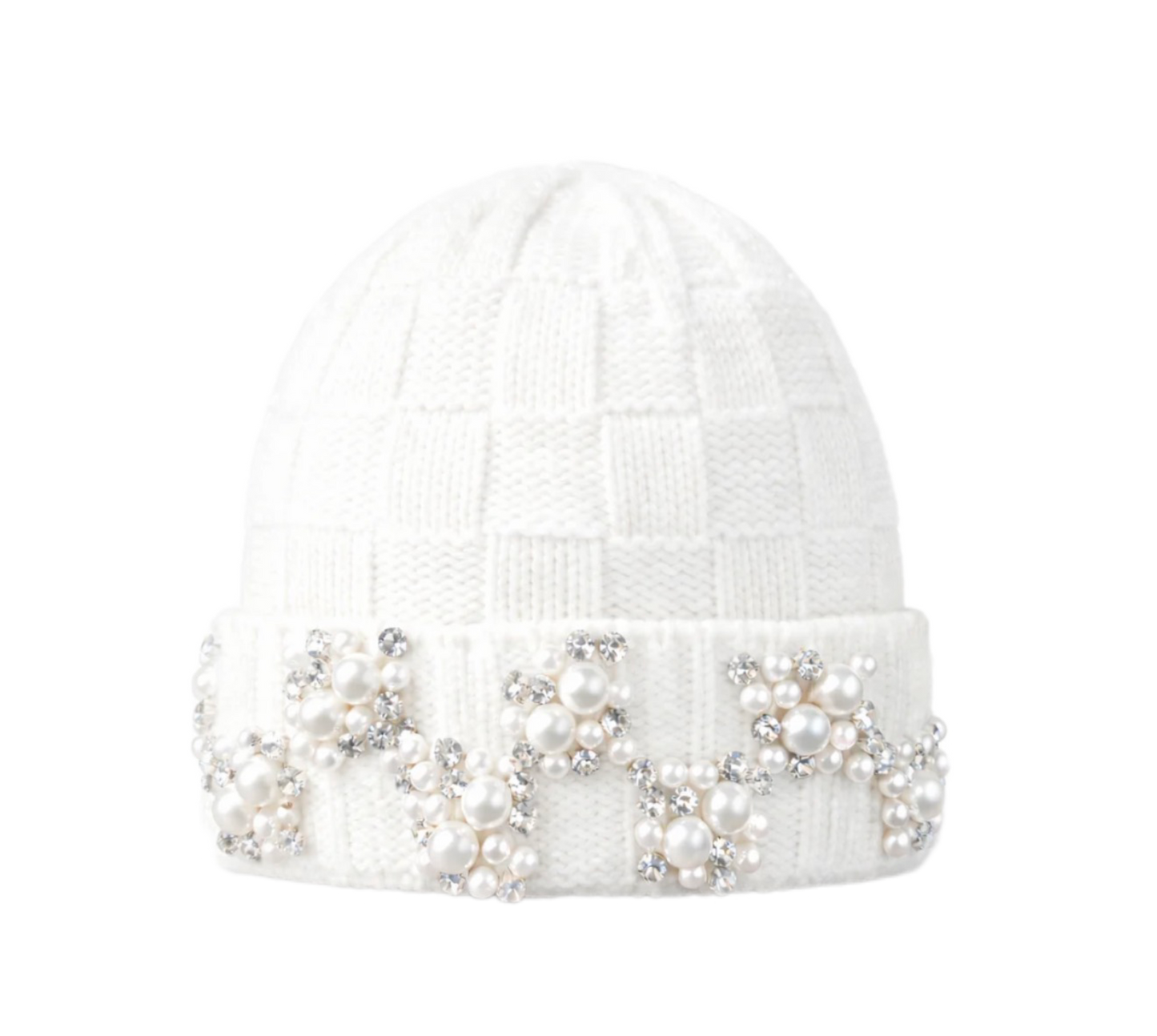 Louis Crown Obsidian Pearl Knitted Beanie