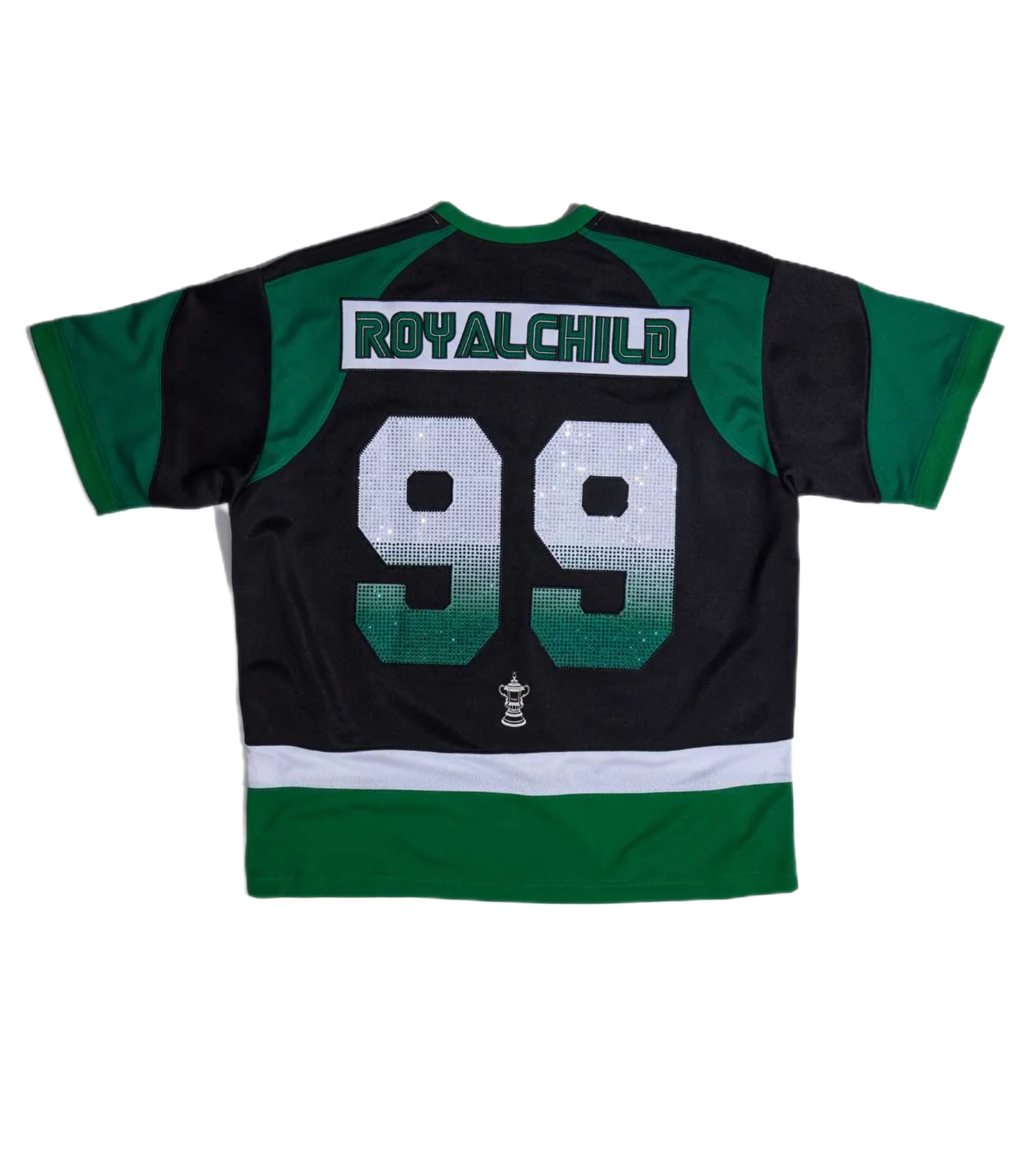 Birth Of Royal Child Double Lion Rhinestone Jersey Green