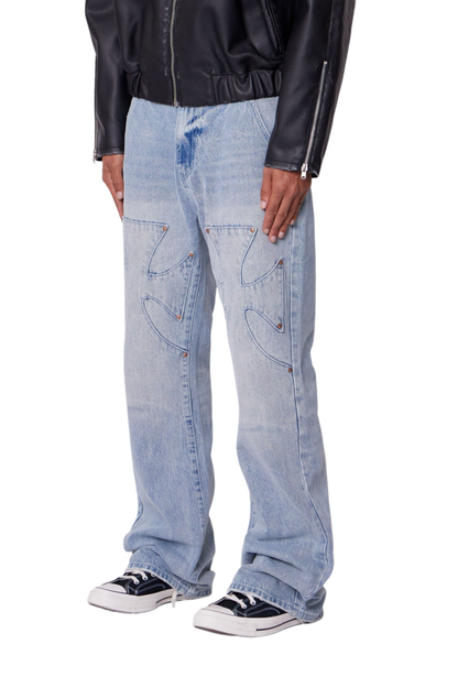 MNML Jeans Iron Cross Blue