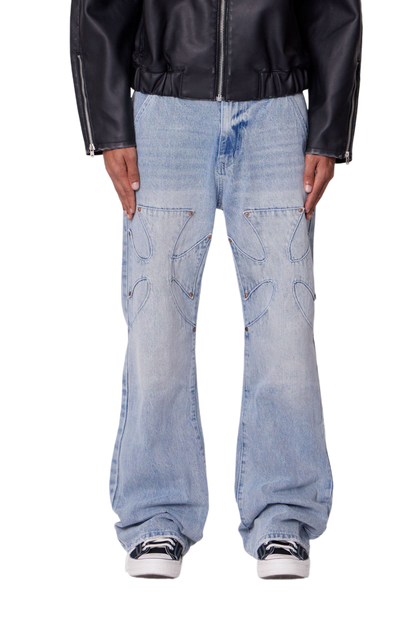 MNML Jeans Iron Cross Blue